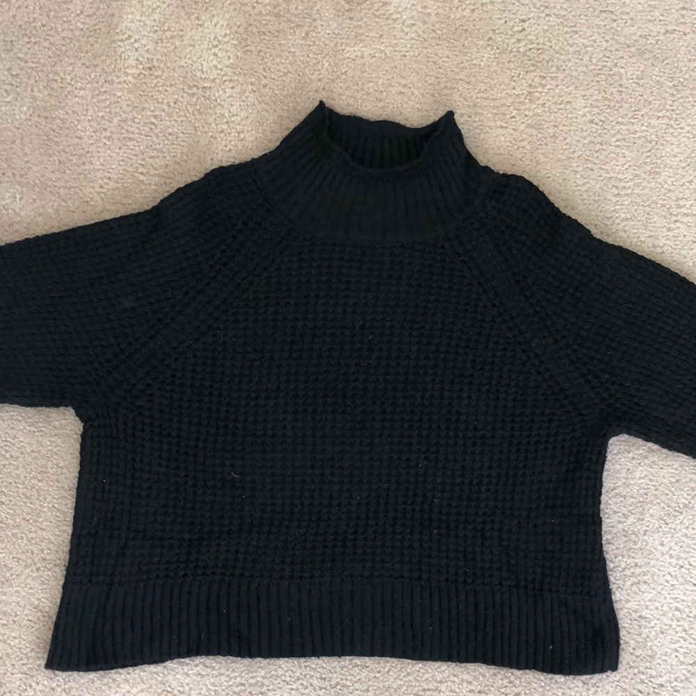 Boxy Waffle Knit Sweater